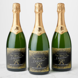 Elegant New Year’s Eve  with Champagne Sparkling Wijnetiket