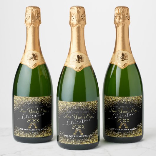 Elegant New Year’s Eve  with Champagne Sparkling Wijnetiket (Flessen)