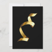 Elegant New Year's Eve Black Gold Party Kaart (Achterkant)