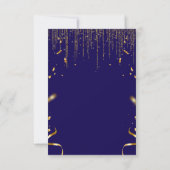 Elegant New Year's Eve Dinner Party Invitation Kaart (Achterkant)