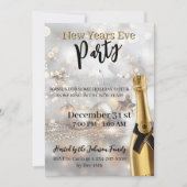 Elegant New Year's Eve Party Invitation Feestdagenkaart (Voorkant)