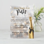 Elegant New Year's Eve Party Invitation Feestdagenkaart (Staand voorkant)