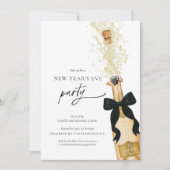 Elegant New Years Eve Party Invitation Kaart (Voorkant)