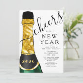 Elegant New Year's Eve Party Kaart (Staand voorkant)