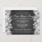 Elegant New Years Eve Sparkle Black Kaart (Voorkant)