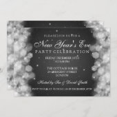 Elegant New Years Eve Sparkle Black Kaart (Voorkant / Achterkant)