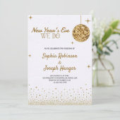 Elegant New Year's Eve wedding invitation Kaart (Staand voorkant)