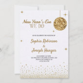  Elegant New Year's Eve wedding invitation  Kaart (Voorkant)