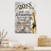 Elegant New Year's Eve Welcome Poster (Keuken)