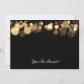 Elegant New Years Eve Winter Gold Kaart (Achterkant)