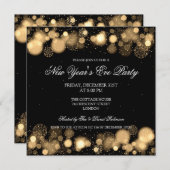Elegant New Years Eve Winter Gold Kaart (Voorkant / Achterkant)