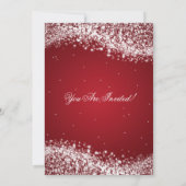 Elegant New Years ve Sparking Wave Red Kaart (Achterkant)