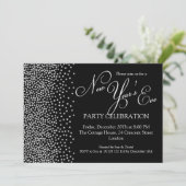 Elegant New Years ve Sparkle Black Kaart (Staand voorkant)