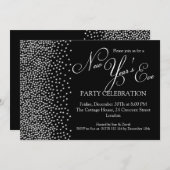 Elegant New Years ve Sparkle Black Kaart (Voorkant / Achterkant)