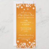 Elegant New Years ve Winter Sparkle Oranje Kaart (Voorkant)