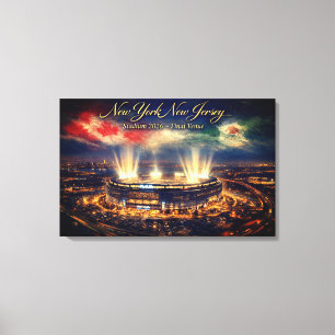 Elegant New York Stadion Host Wereldkampioenschap Canvas Afdruk