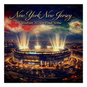 Elegant New York Stadion organiseert WK Perfect Poster