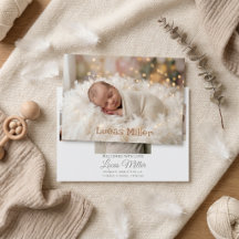 Elegant Newborn Birth Announcement