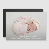 Elegant Newborn Foto geboorteaankondiging (Voorkant / Achterkant)