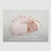 Elegant Newborn Foto geboorteaankondiging (Voorkant)