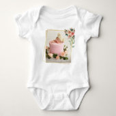 Elegant Newborn Girl Birth Photo Nursery Romper (Voorkant)