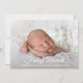 Elegant Newborn Photo Collage Birth Announements (Voorkant)