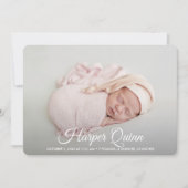 Elegant Newborn Photo Collage Birth Announements (Voorkant)