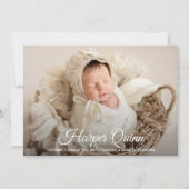 Elegant Newborn Photo Collage Birth Announements Aankondiging (Voorkant)