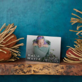 Elegant Newborn Photo Collage Birth Announements Fotoplaat (Zijkant)