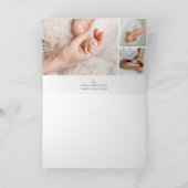 Elegant Newborn Photo Collage Notitiekaartje (Binnen)