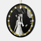 Elegant Newly Wed Photo Ornament (Links)