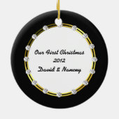 Elegant Newly Wed Photo Ornament (Achterkant)