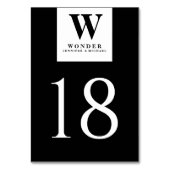 Elegant Newlywed Monogram Seating Kaart (Voorkant)