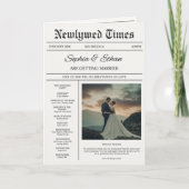 Elegant Newspaper Details Timeline Wedding (Voorkant)