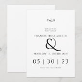 Elegant Niet-foto Save the Date Kaart (Voorkant / Achterkant)