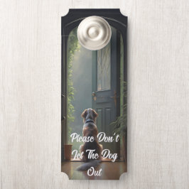 Elegant Niet Laten Uitlopen Hond Ophangbord Deurhanger
