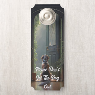 Elegant Niet Laten Uitlopen Hond Ophangbord Deurhanger