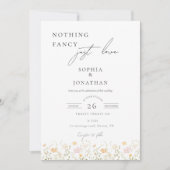 Elegant niets Fancy bruiloft Kaart (Voorkant)