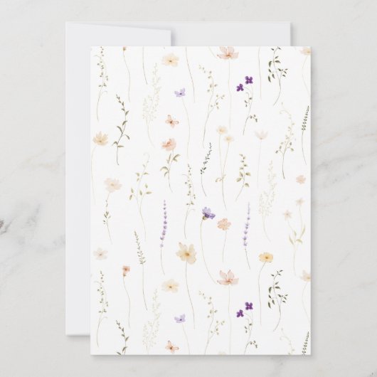 Elegant niets Fancy bruiloft Kaart (Achterkant)