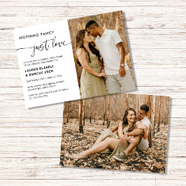 Elegant Niets Fancy gewoon liefdesfoto's maken Kaart