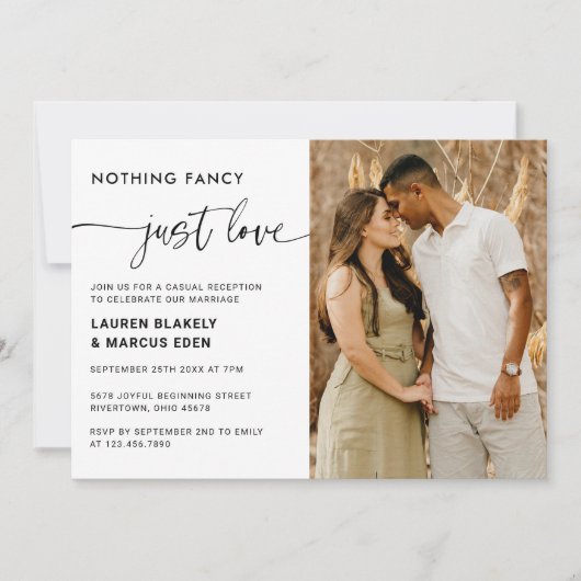 Elegant Niets Fancy gewoon liefdesfoto's maken Kaart (Voorkant)