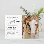 Elegant Niets Fancy gewoon liefdesfoto's maken Kaart (Staand voorkant)