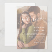 Elegant Niets Fancy gewoon Love Photo Wedding Kaart (Voorkant / Achterkant)