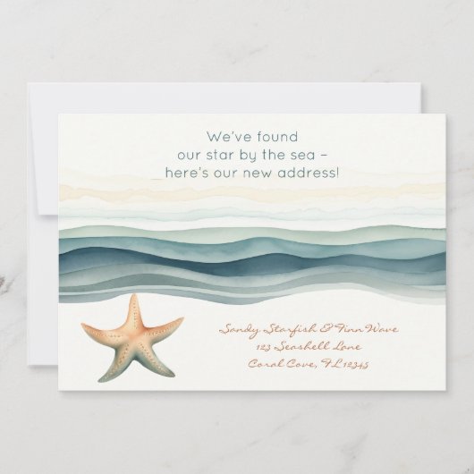 Elegant nieuw adres kaart (Voorkant)