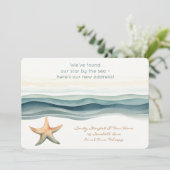 Elegant nieuw adres kaart (Staand voorkant)