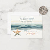 Elegant nieuw adres notitiekaartje (Voorkant / Achterkant in situ)