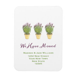 Elegant Nieuw adres   Verplaatsingsaankondiging Magneet