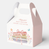 Elegant nieuw Chapter Bloemen Bow Book Baby shower Bedankdoosjes (Achterkant)