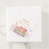 Elegant nieuw Chapter Bloemen Bow Book Baby shower Bedankjes Labels (In situ)