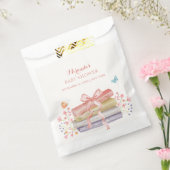 Elegant nieuw Chapter Bloemen Bow Book Baby shower Bedankzakje (Gezegeld)